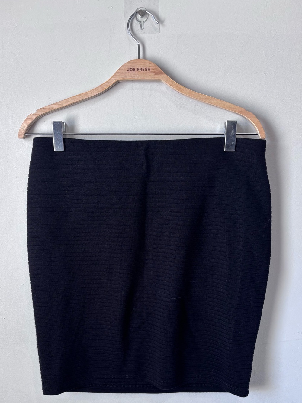 Reitmans Ribbed Pencil Skirt | Black | Size S